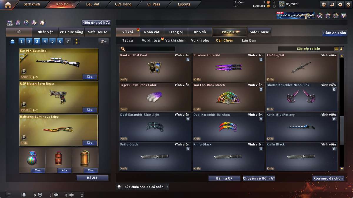 shop acc cf uy tin gia re